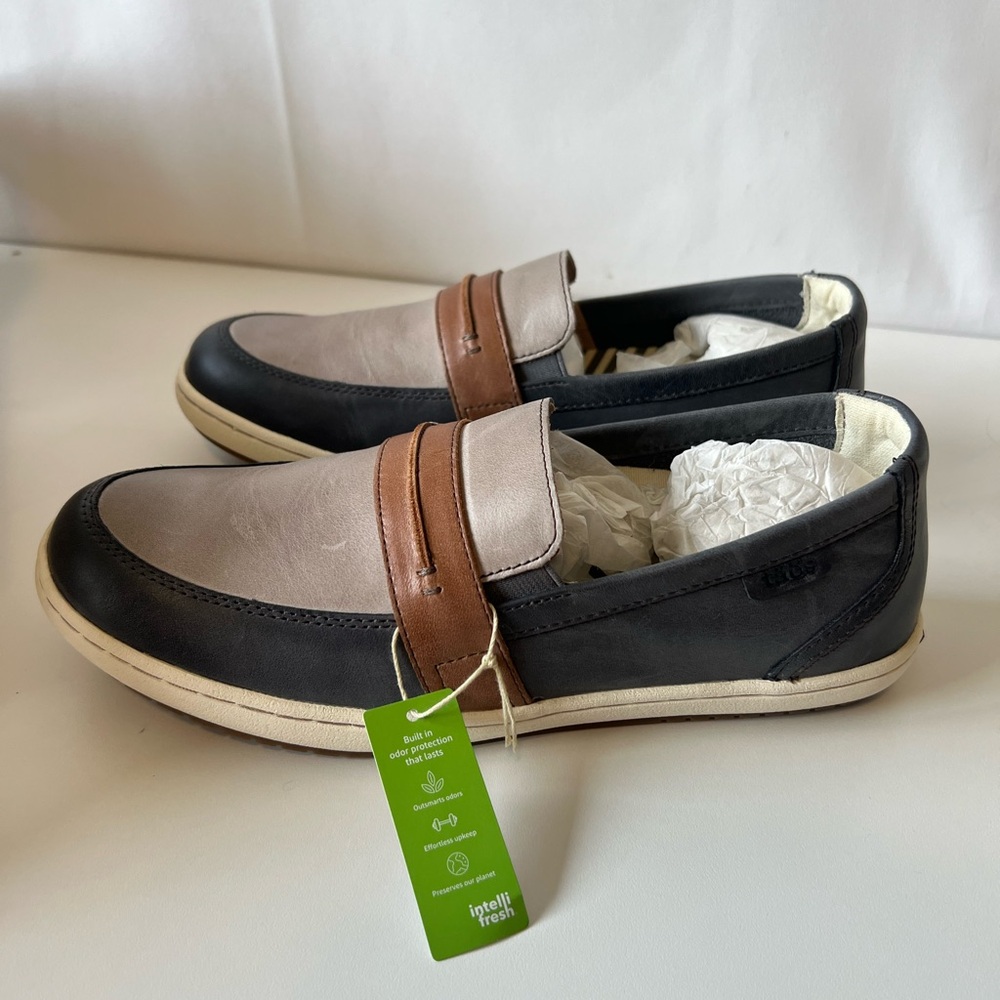 Taos Footwear Upward Steel/Taupe Women’s Leather Loafers, NEW, Size 9 - Picture 2 of 10